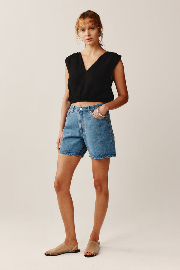 JEAN SHORT - VINTAGE BLUE