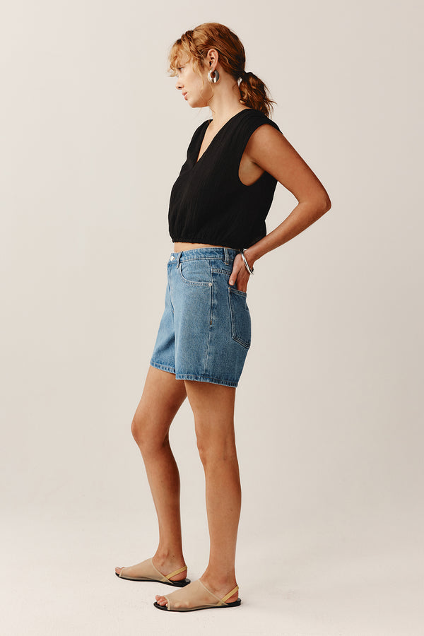 JEAN SHORT - VINTAGE BLUE