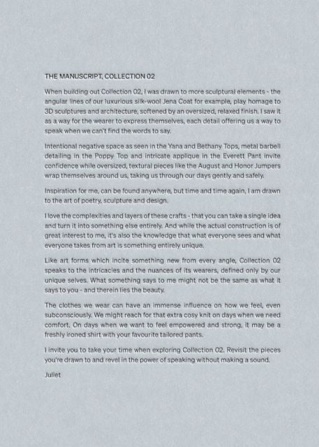 The Manuscript: Collection 02