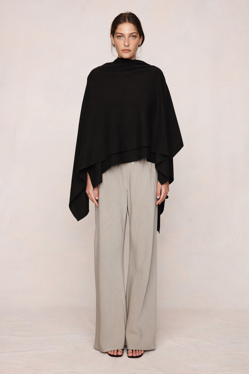 MATILDA PONCHO - BLACK