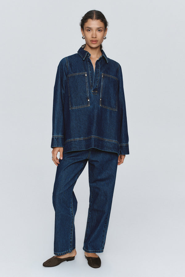 ELKA SHIRT - WASHED INDIGO