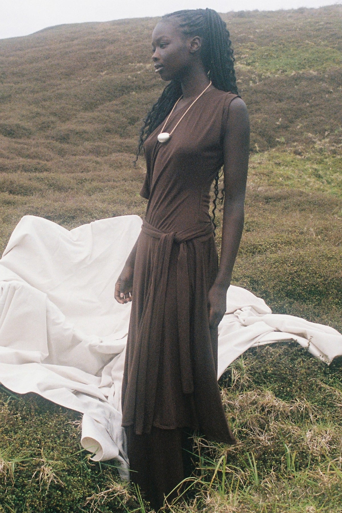 INEZ DRESS - CHOCOLATE