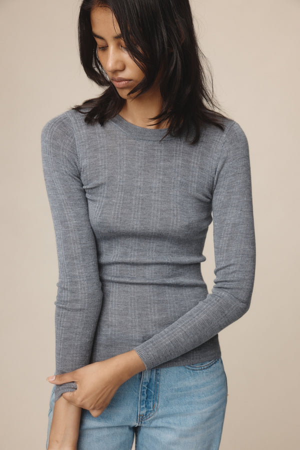 ANA TOP - SOFT CHARCOAL