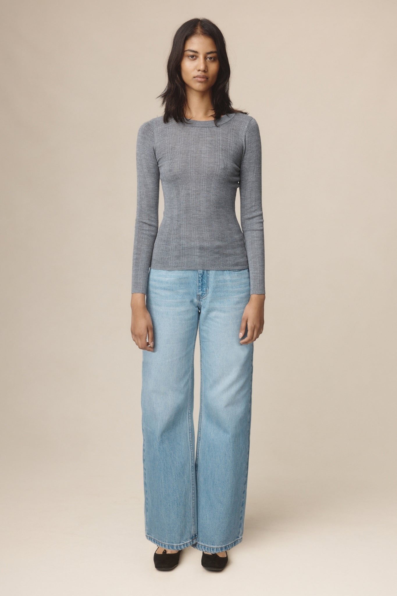 ANA TOP - SOFT CHARCOAL