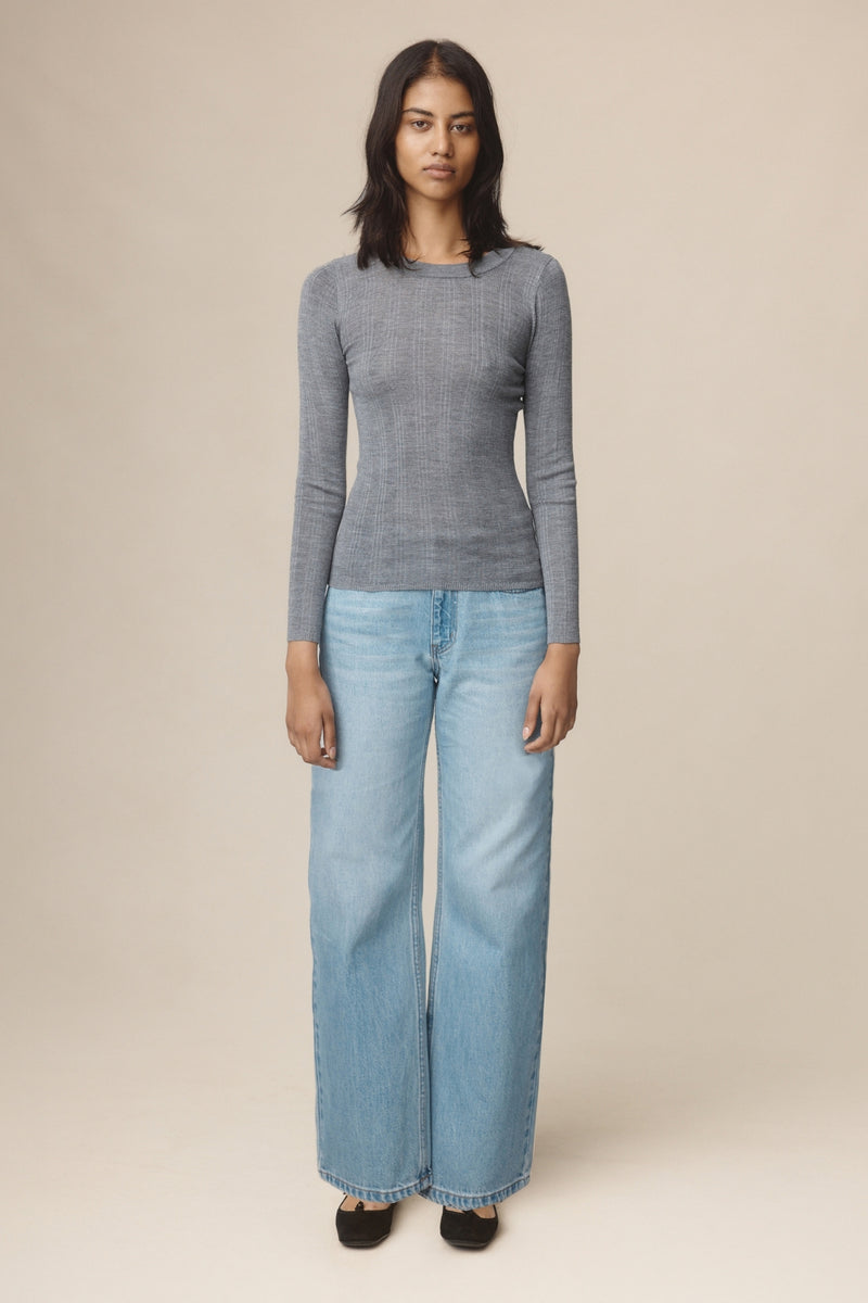ANA TOP - SOFT CHARCOAL