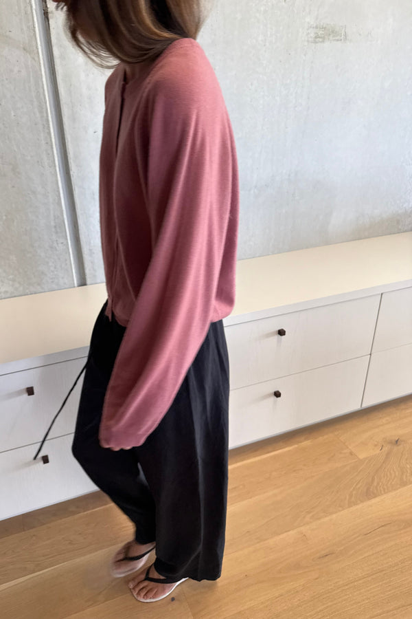 BABETTE CARDIGAN - ROSEWOOD