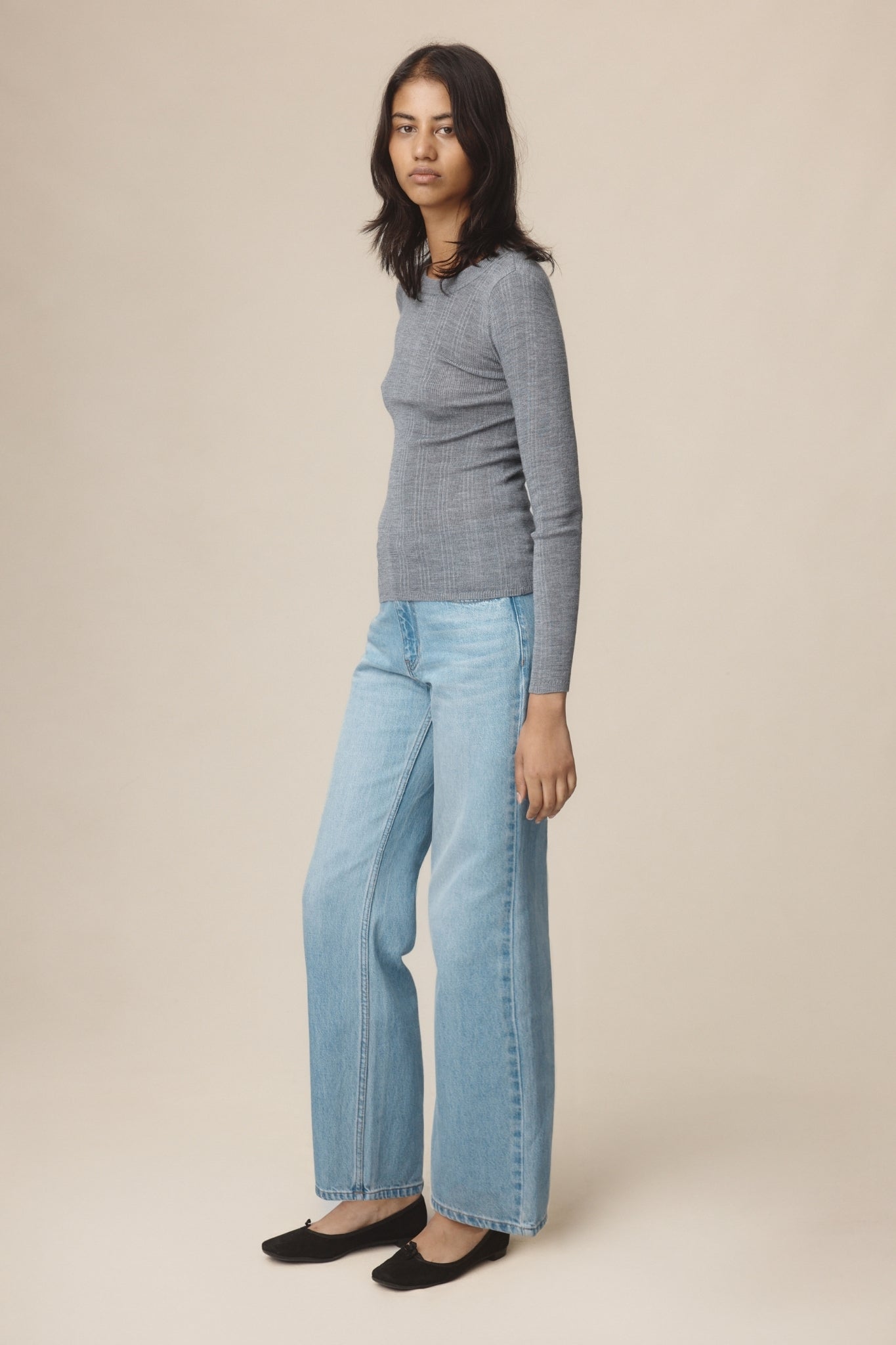 ANA TOP - SOFT CHARCOAL