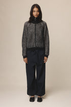 OSCAR ZIP UP - BLACK / GREIGE