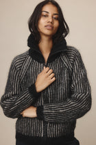 OSCAR ZIP UP - BLACK / GREIGE