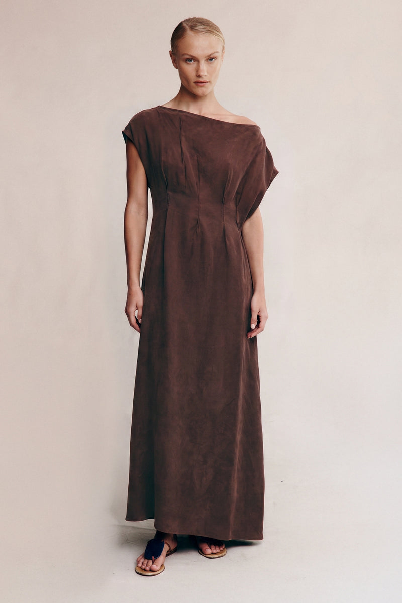 GAIA DRESS - CHOCOLATE