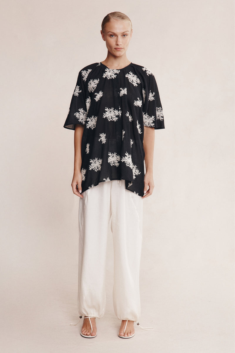 LIBERTY SHORT SLEEVE SHIRT - RICE FLOWER