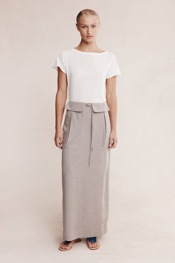 BECA SKIRT - GREY MARLE