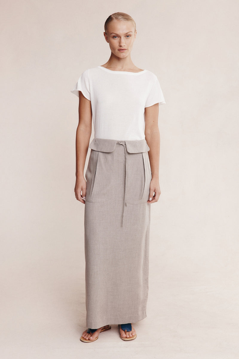 BECA SKIRT - GREY MARLE