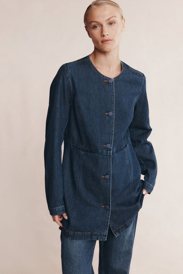 RIANA JACKET - DARK WASH
