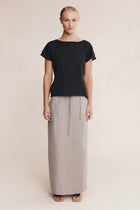 LILL KNIT TEE - BLACK