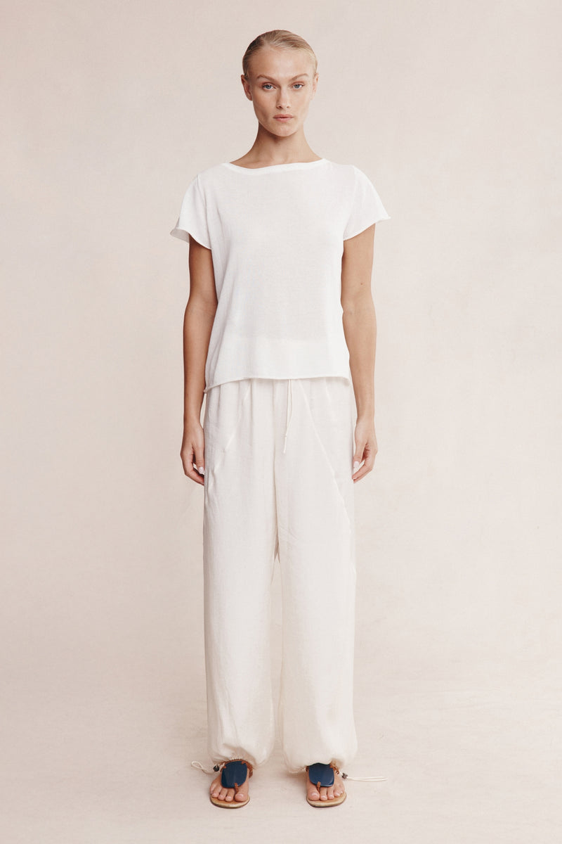 LILL KNIT TEE - IVORY