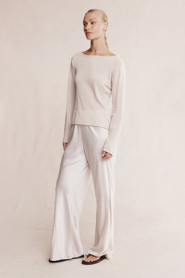 JILL KNIT TOP - PEARL