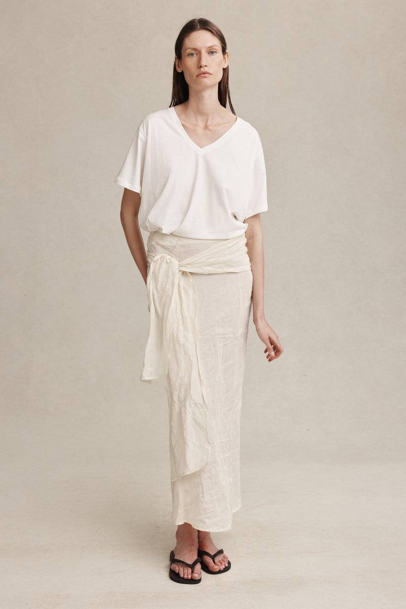 CASTER SKIRT - IVORY