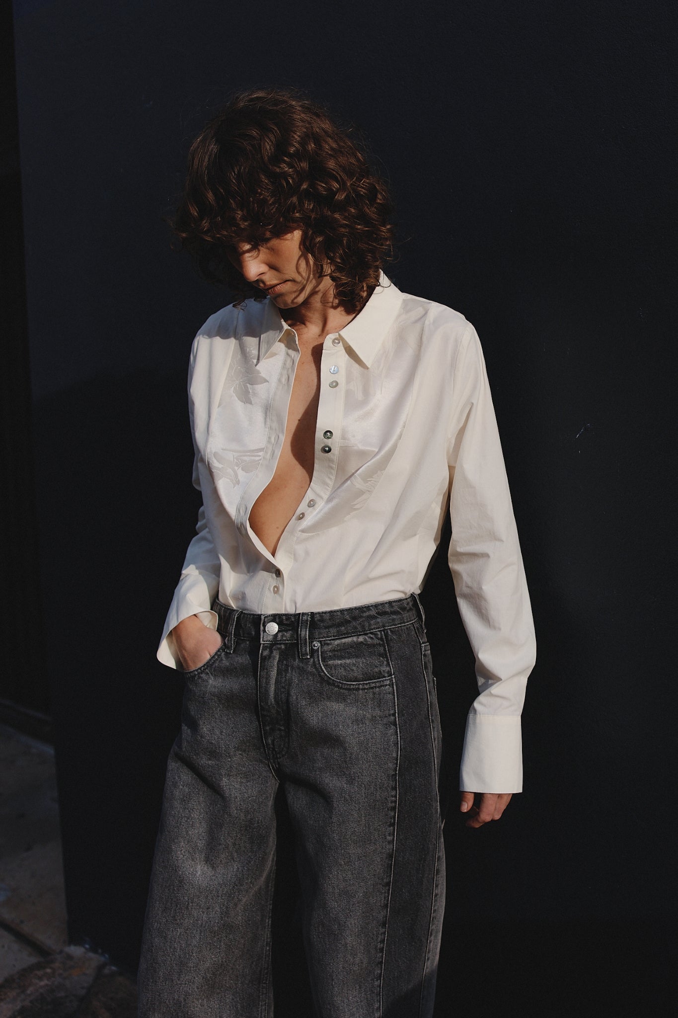 TUXEDO SHIRT - IVORY