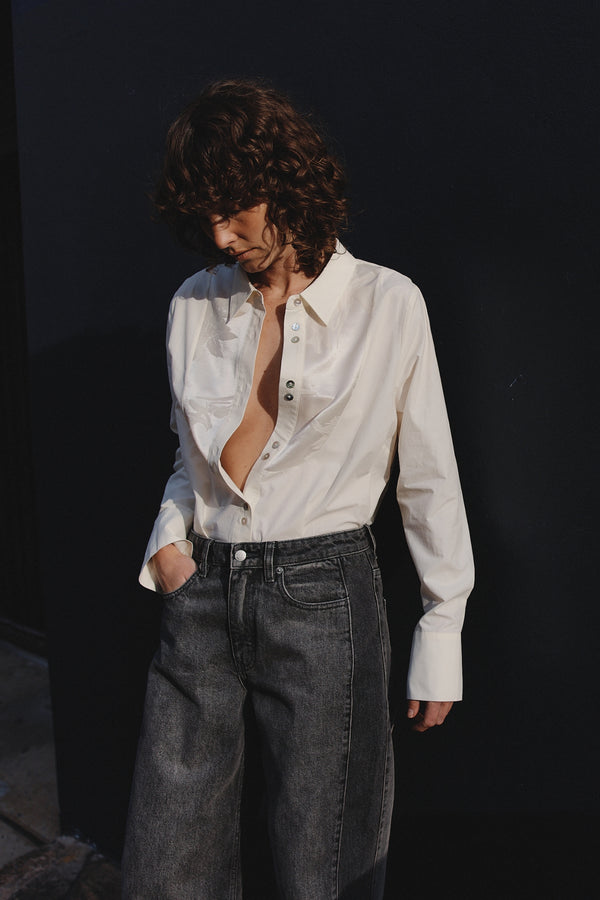 TUXEDO SHIRT - IVORY