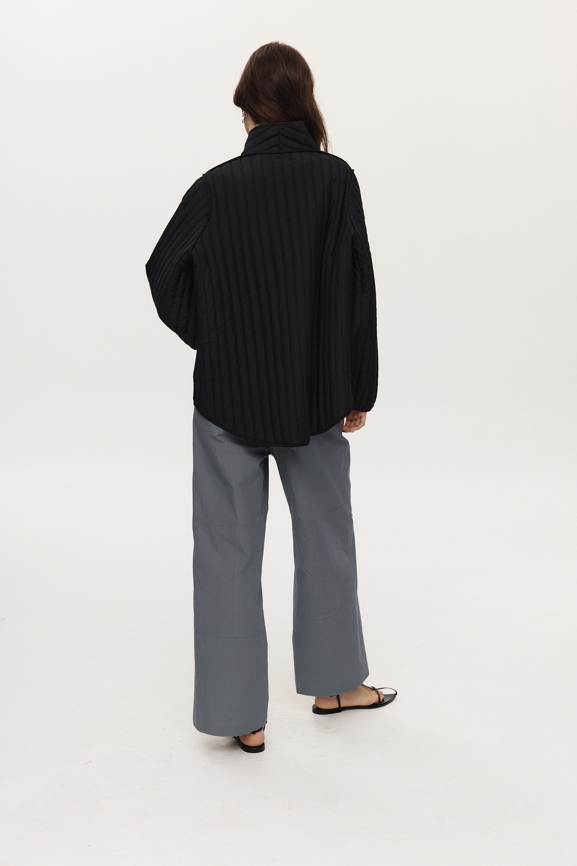 AGNES JACKET - BLACK/CHOCOLATE