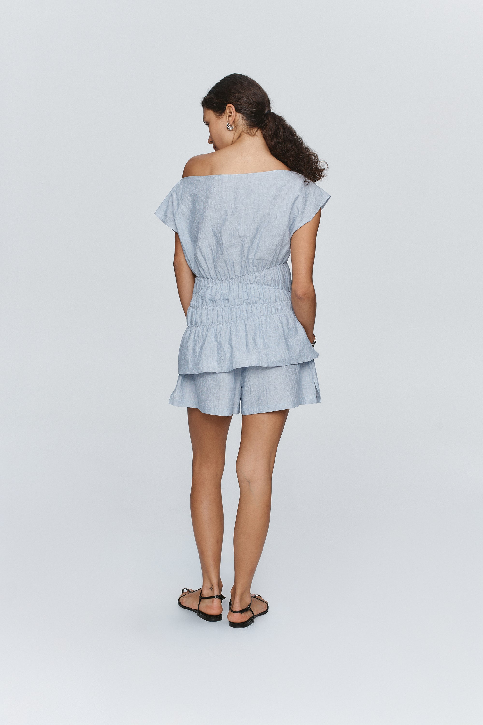 ALISA SHORT - BLUE STRIPE
