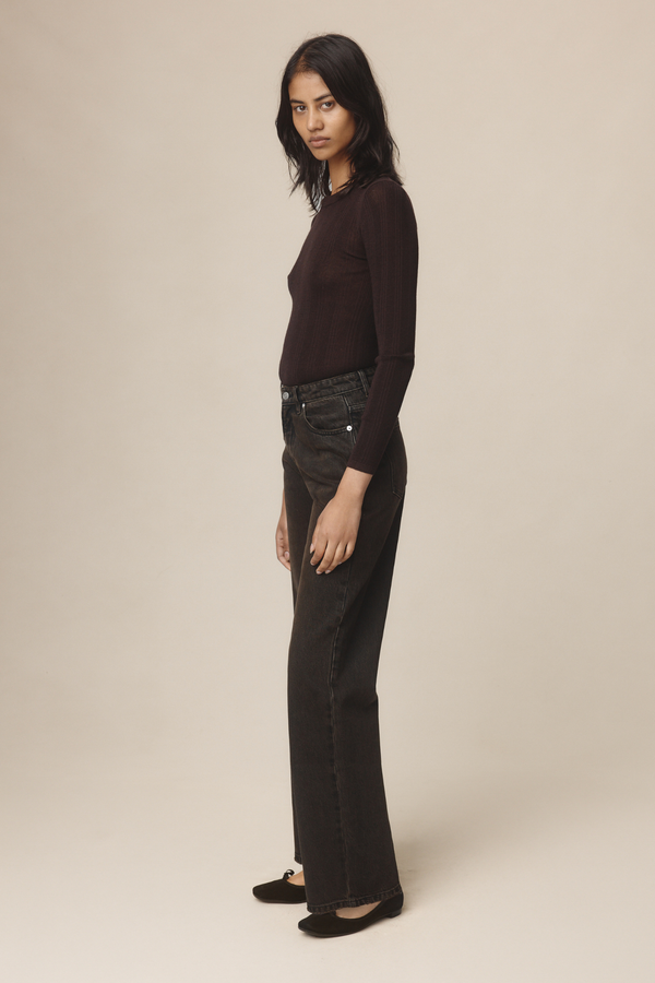 WIDE LEG JEAN - TOBACCO