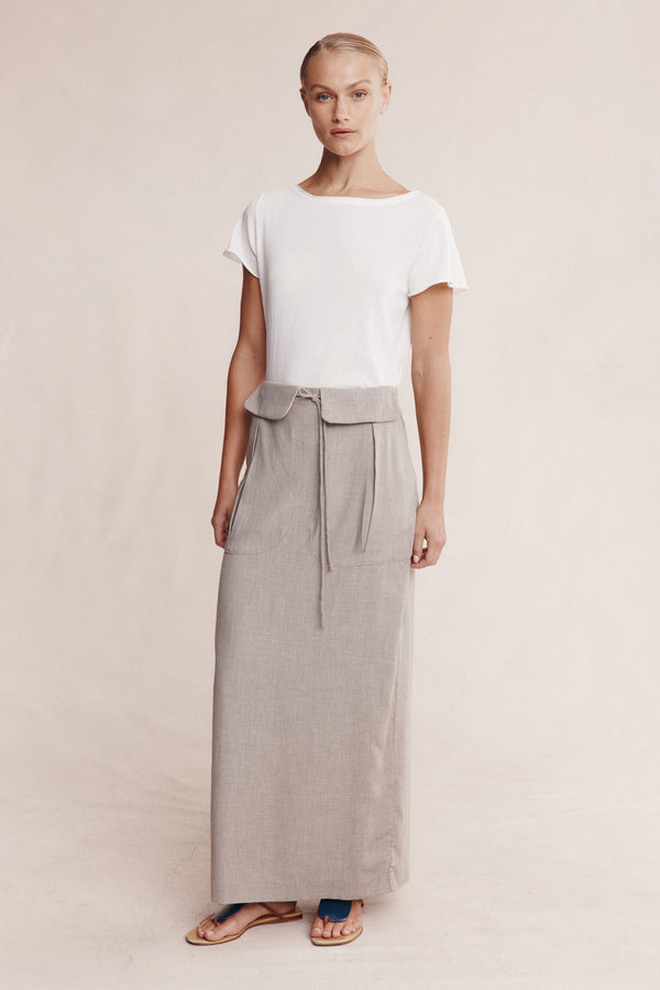 BECA SKIRT - GREY MARLE