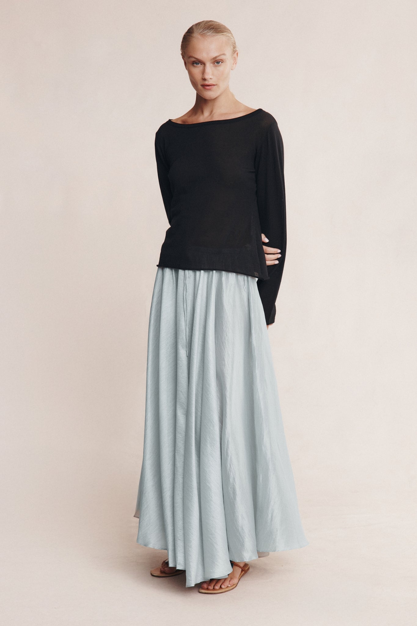 JILL KNIT TOP - BLACK