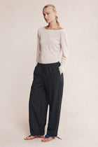 FATIMA PANT - BLACK PIN STRIPE