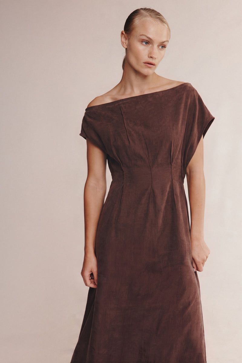 GAIA DRESS - CHOCOLATE