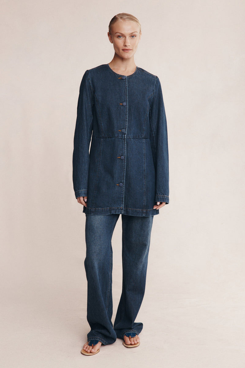 RIANA JACKET - DARK WASH