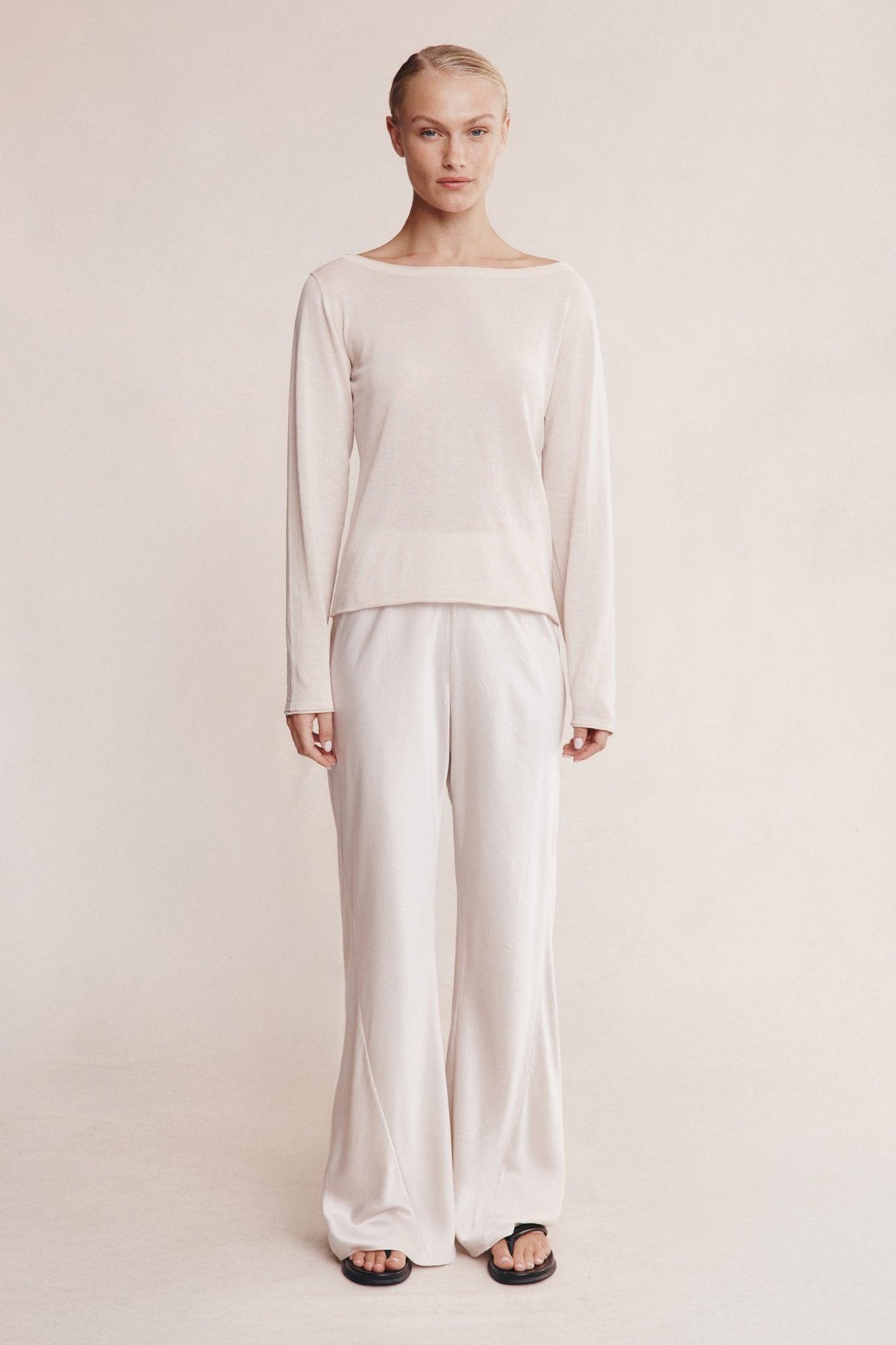 JILL KNIT TOP - PEARL