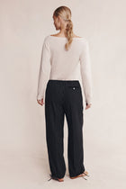 FATIMA PANT - BLACK PIN STRIPE