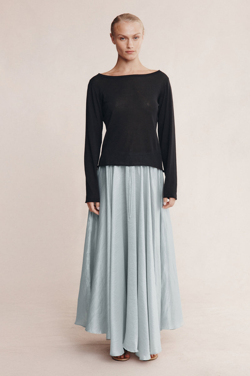 JILL KNIT TOP - BLACK