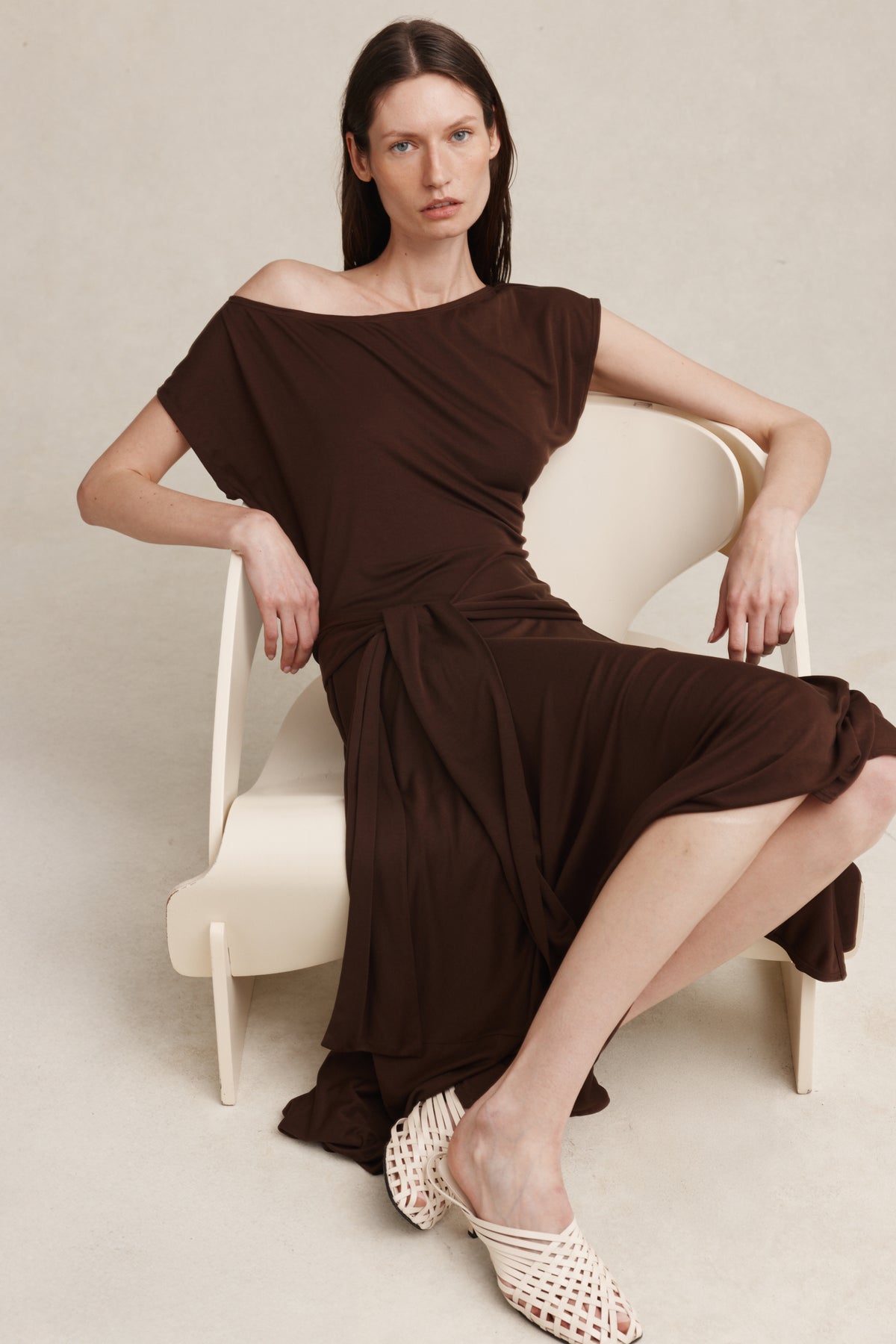 INEZ DRESS - CHOCOLATE
