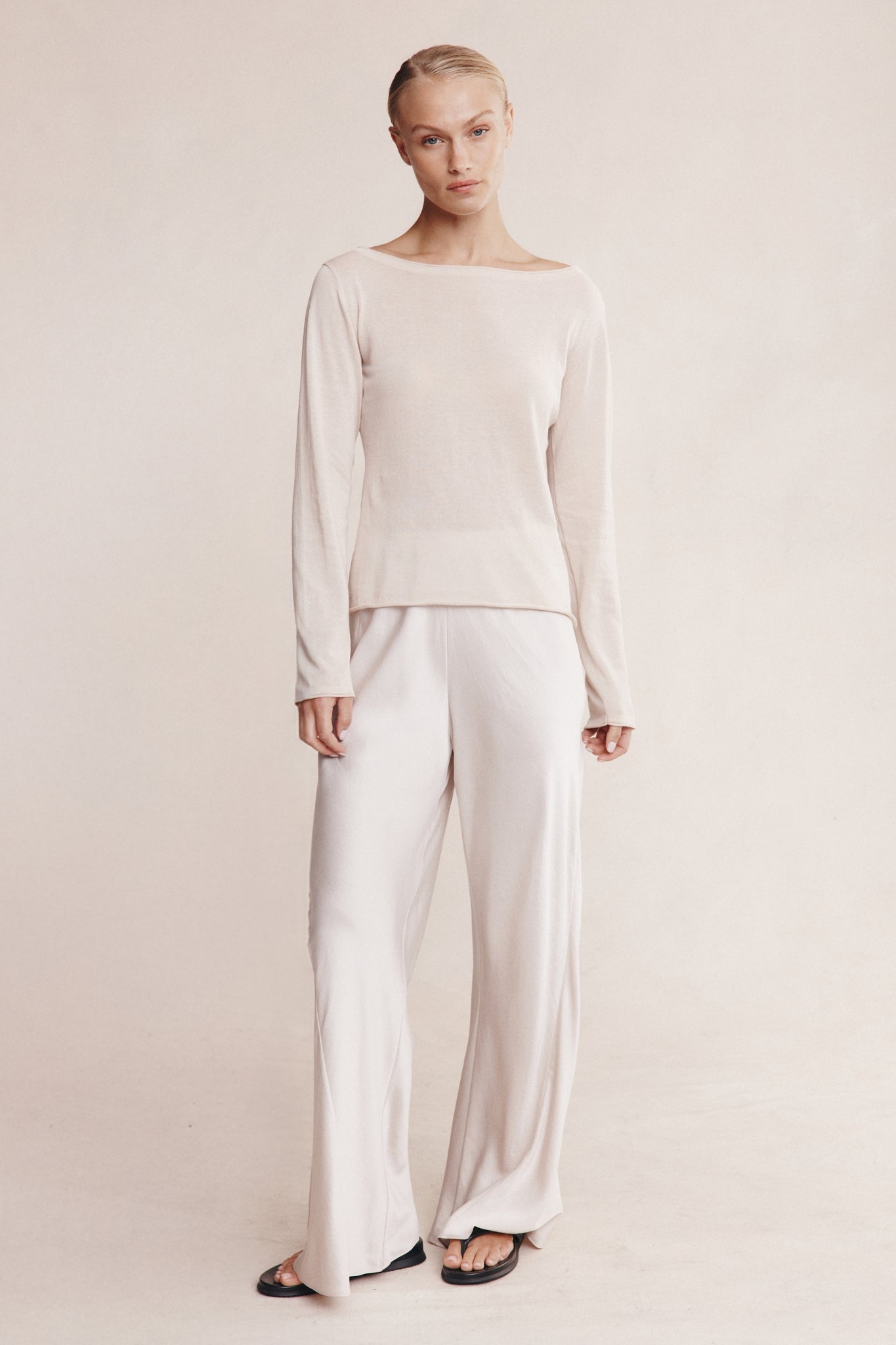 JILL KNIT TOP - PEARL