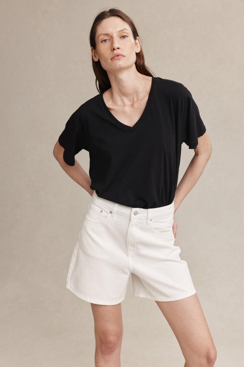 CLASSIC JEAN SHORT - BLANC
