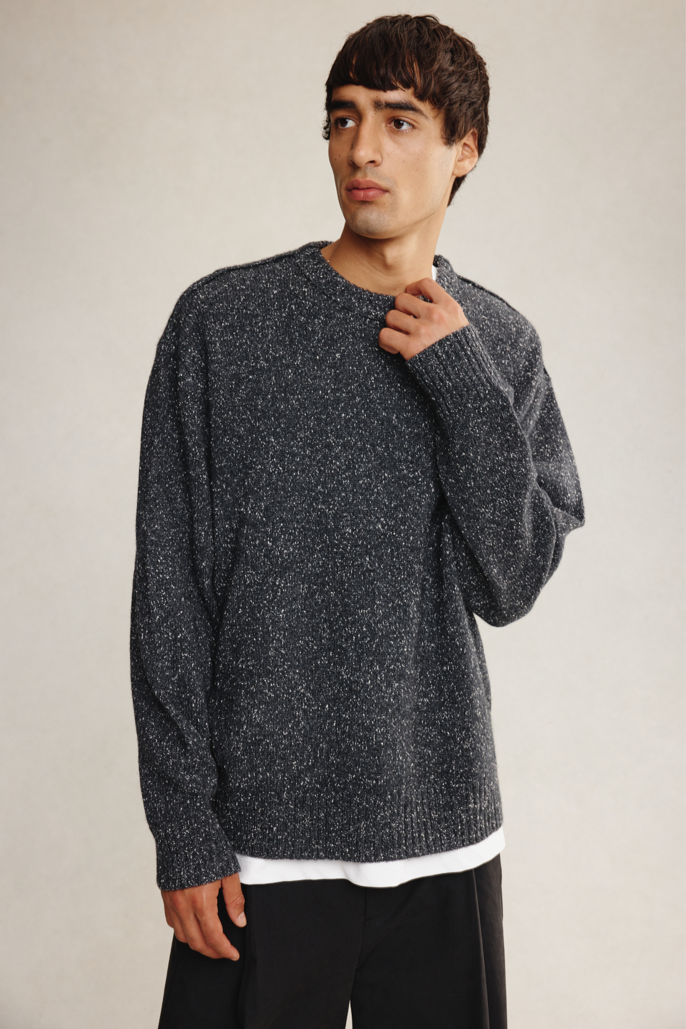 DIMITRI SWEATER - CHARCOAL GRAIN