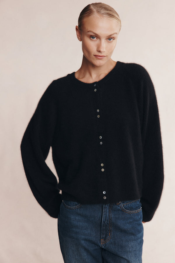 BABETTE CARDIGAN. - BLACK