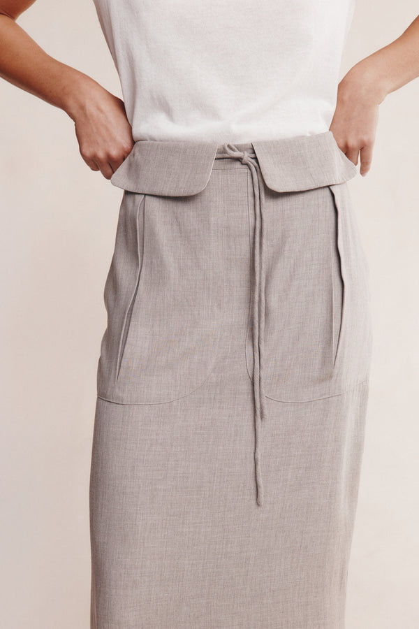 BECA SKIRT - GREY MARLE
