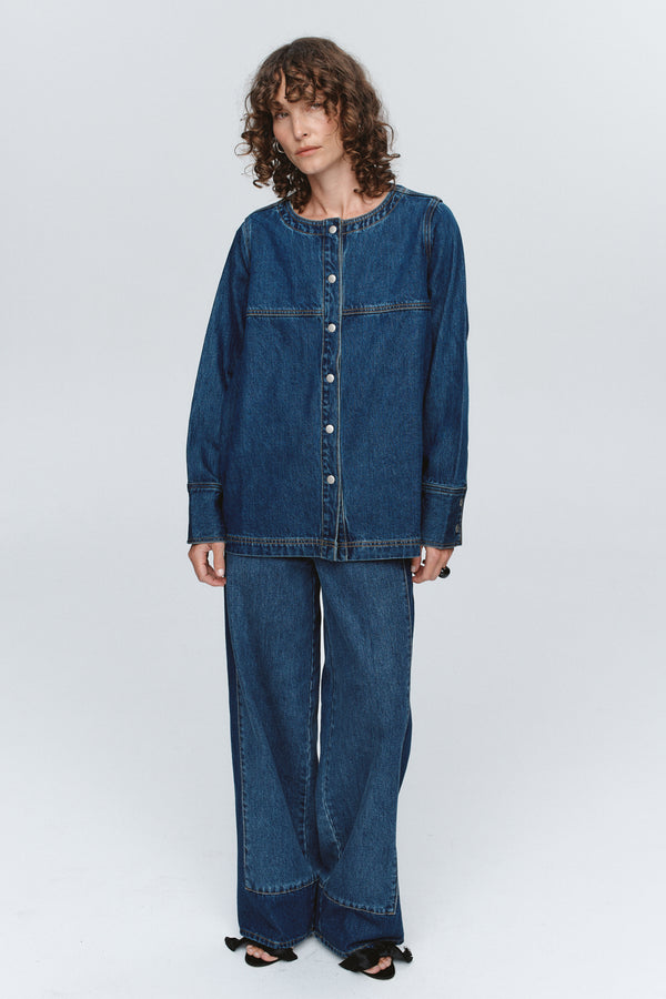 SEAM SHIRT - WASHED INDIGO