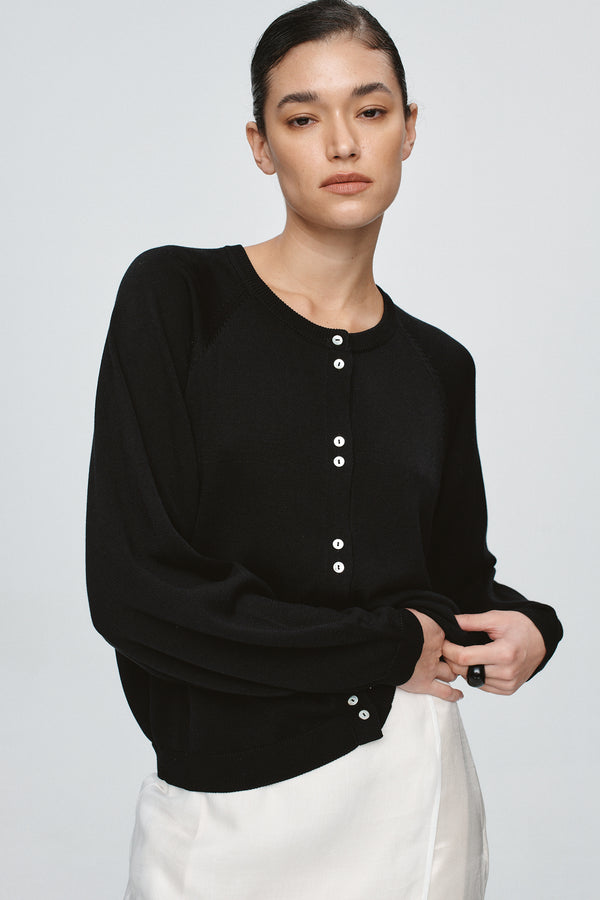BABETTE CARDIGAN - BLACK