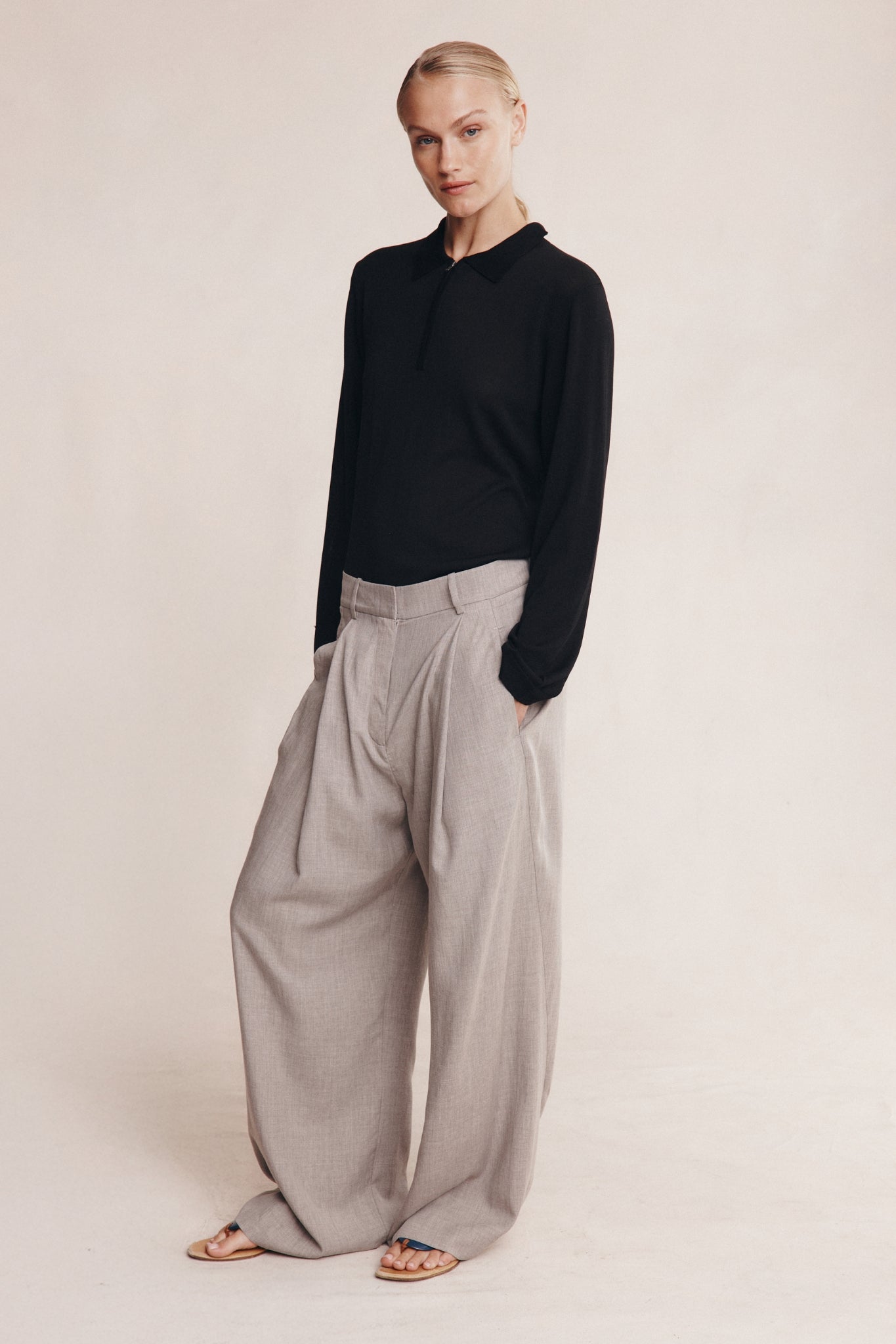 MORRIE PANT - GREY MARLE
