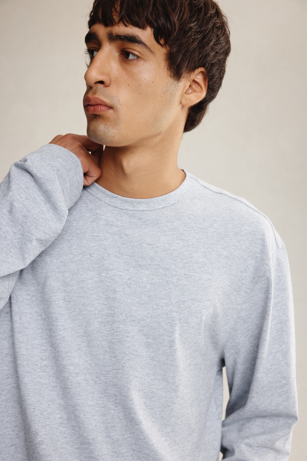 KOSTA LONG SLEEVE TEE - GREY MARLE