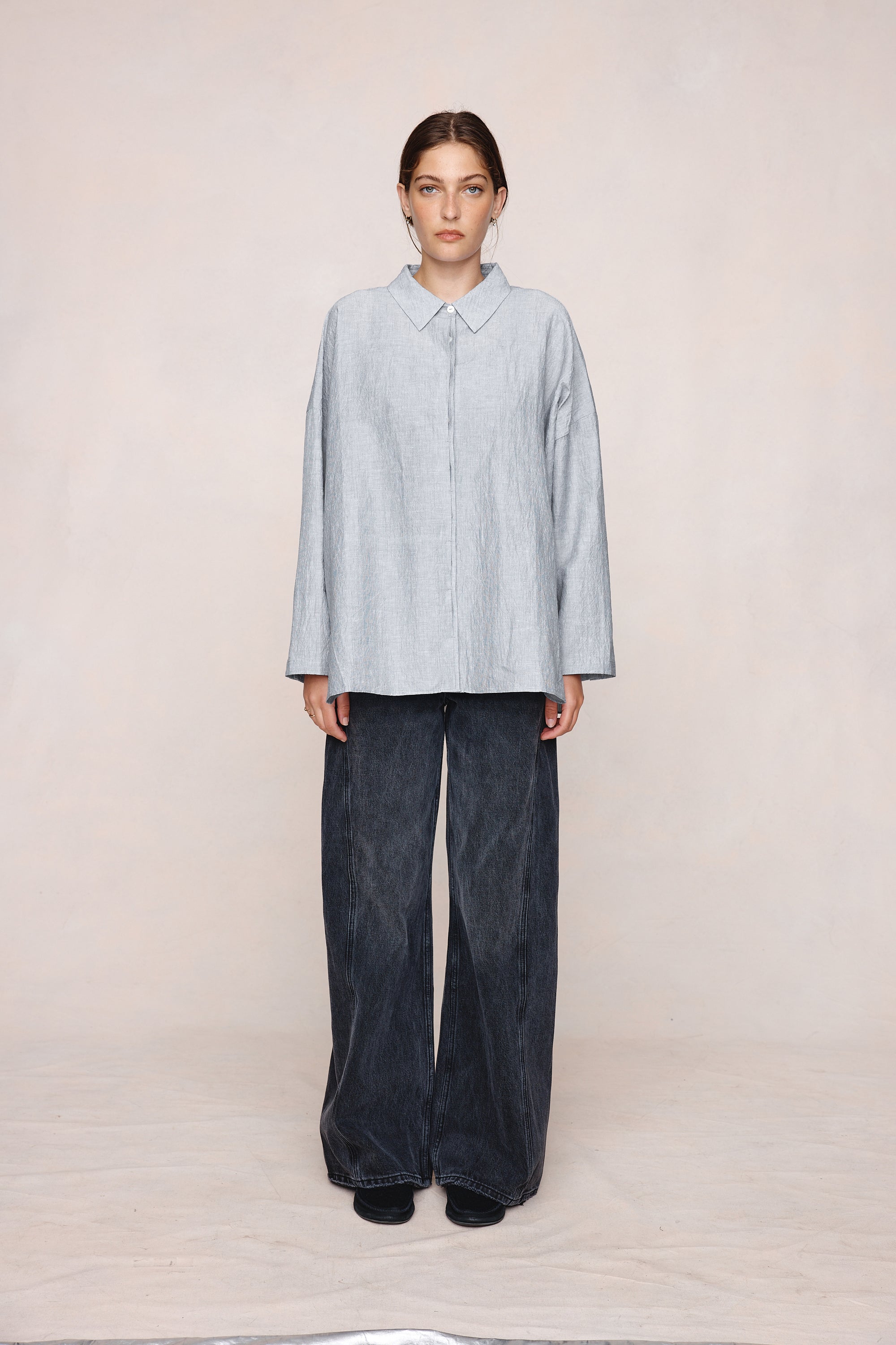 FREDDY SHIRT - CHARCOAL STRIPE