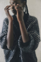 JASPER CARDIGAN - BLACK / GREIGE