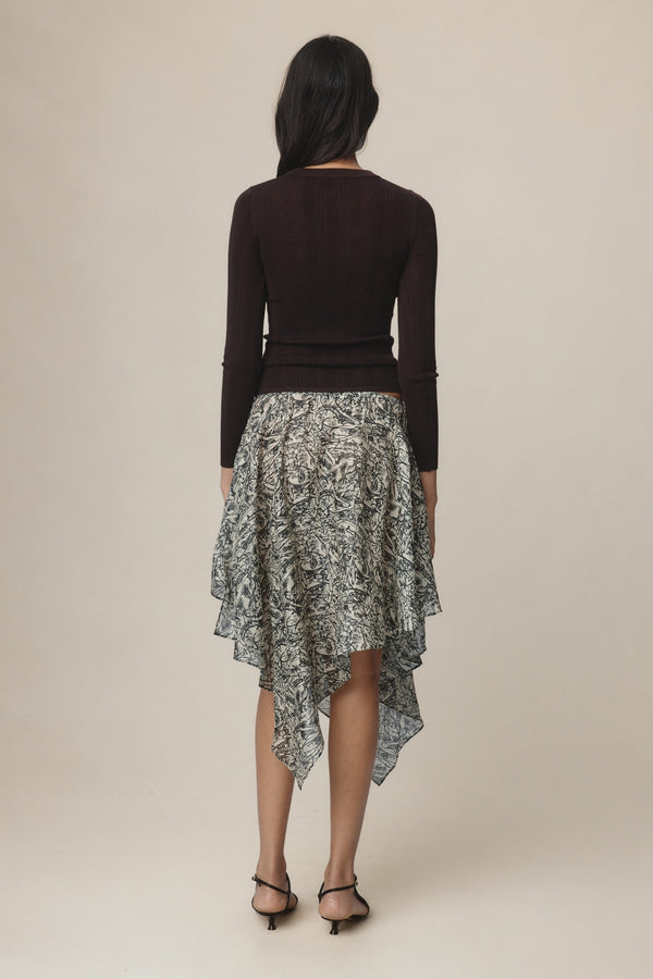 INEZ SKIRT - ECHO PRINT