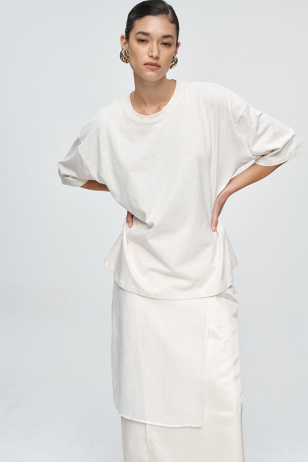 AUSTIN TEE - OAT MARLE