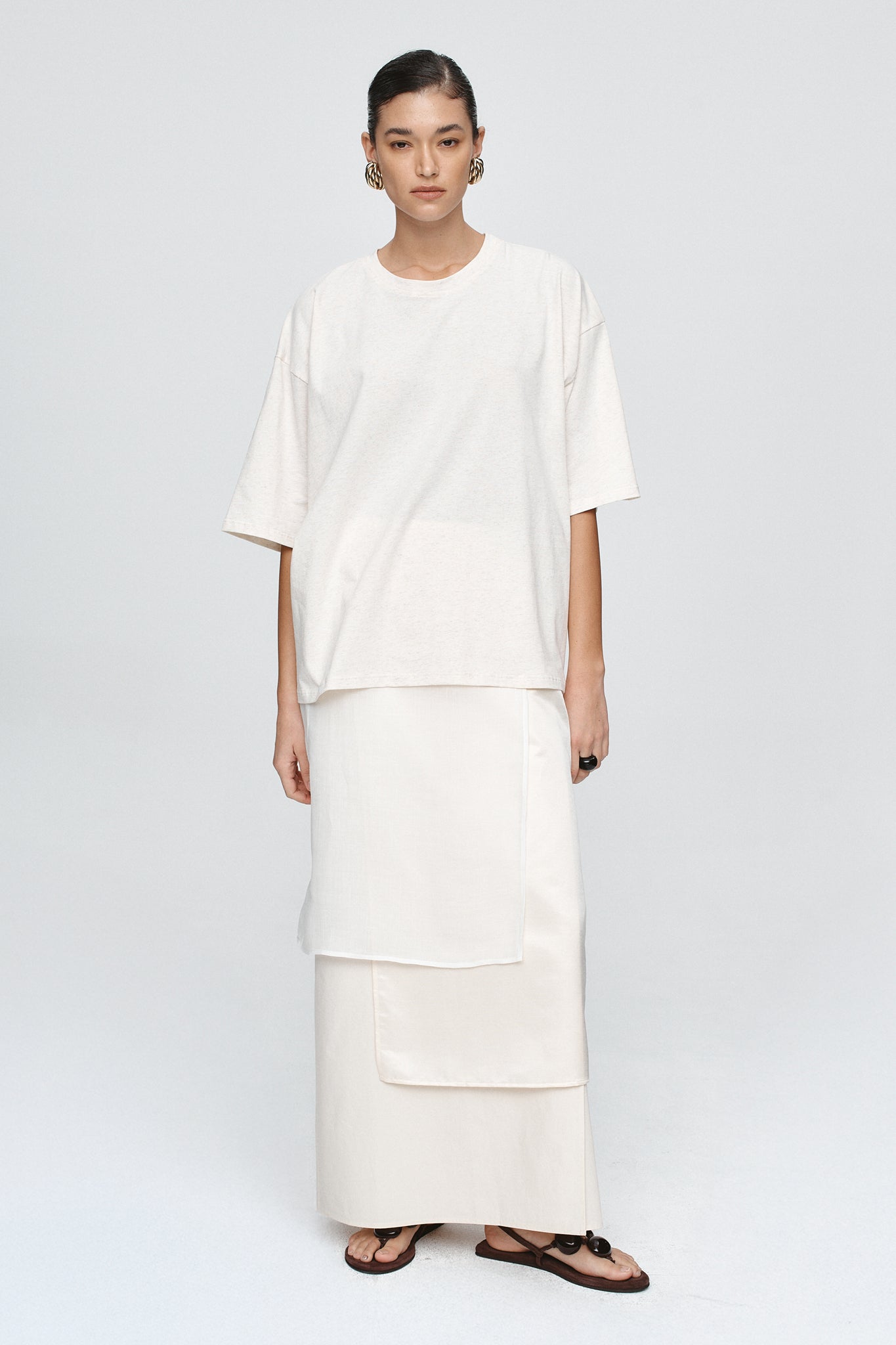 AUSTIN TEE - OAT MARLE